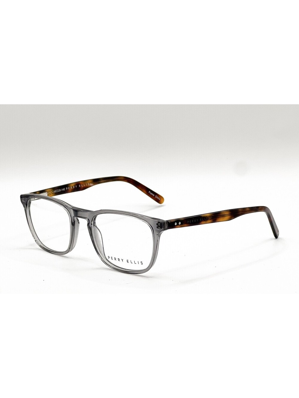 Perry Ellis PE 372 2 Clear Gray Square Authentic Eyeglass Frames 48-20-140